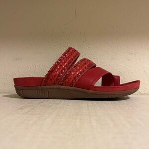 BareTraps Red Woven Sandals